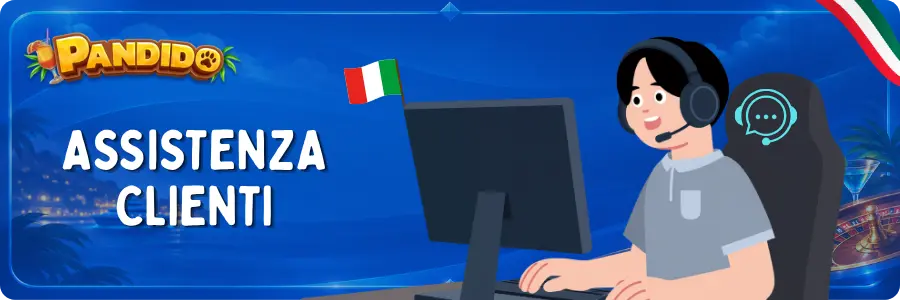 Operatore Live Chat con cuffia e microfono