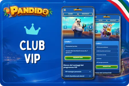 Programma fedeltà VIP online casino Pandido