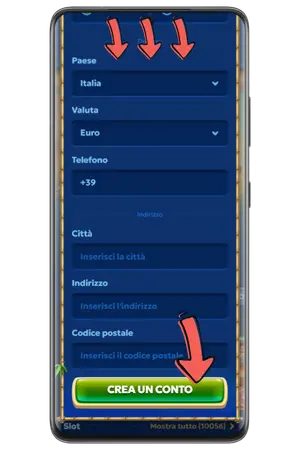 Compilazione dati personali registrazione Pandido